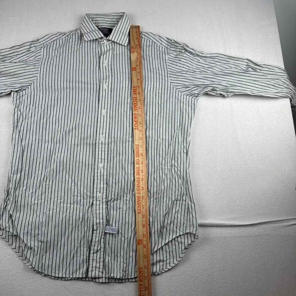 Polo Ralph Lauren Mens Striped Button Down Phillip Shirt 15.5-33 Medium Preppy